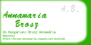 annamaria brosz business card