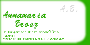 annamaria brosz business card